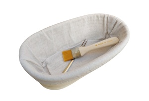 XH ovale da 10 pollici intrecciato a mano <span class=keywords><strong>in</strong></span> Rattan naturale craft bread Sourdough Banneton Proofing Basket set con cestini regalo <span class=keywords><strong>in</strong></span> tessuto di rivestimento alla rinfusa - Product Image 5
