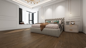 Piso de Madera de Roble Blanco de Grado <span class=keywords><strong>AB</strong></span> para Interiores, de Tres Capas, con Sistema de Instalación por Clic, para Sala de Estar - Product Image 5