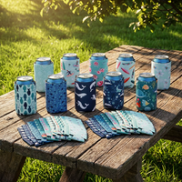Support de canette de bière personnalisé en néoprène, manchon isotherme pour canette, motif camouflage uni personnalisé, supports de canette pour la pêche