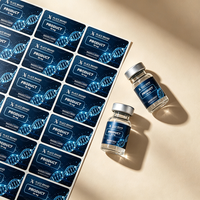 Étiquettes laser holographiques personnalisées, boîtes en vinyle assorties, flacons de peptides 3ml/5ml/10ml, résistants à l'eau et à la chaleur, haute qualité
