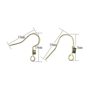 Ganchos de cobre para pendientes con forma de gota, 19 mm de longitud, para la fabricación de pendientes, accesorios de joyería - Product Image 1