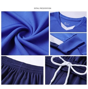 Kaos Lengan Panjang Sepak Bola Basket Pemanasan Grosir Seragam Sepak Bola Remaja dan Dewasa Pakaian Olahraga Retro Jersey Latihan - Product Image 6