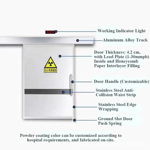 Porta Automatica Elettrica Moderna con Protezione da Radiazioni per Sala TC Ospedaliera, Reparto Radiologia e Medicina Nucleare - Product Image 4