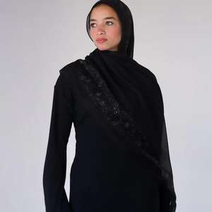 Offre Spéciale solide Modal arabe Polyester imprimé fleurs d'hiver foulard turc Hijabs pour les musulmans moyen-orient châle - Product Image 6