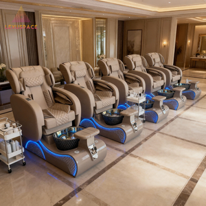 Sillón de Pedicura Eléctrico de Lujo Lexuspace LPC125 <span class=keywords><strong>con</strong></span> Tapicería de Cuero, Asiento Reclinable, Bañera <span class=keywords><strong>con</strong></span> Chorro Magnético y Lámpara LED de 7 Colores - Product Image 3