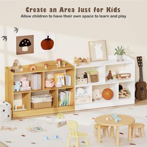 Estantería de Madera Moderna <span class=keywords><strong>Montessori</strong></span> de 5 Secciones, Mueble de Almacenamiento de Juguetes para Niños, Ahorro de Espacio, Resistente, para Aula o Sala de Juegos - Product Image 4