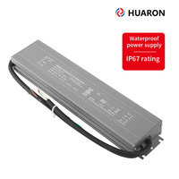 Convertidor de Energía CA-CC HUARON HRES 0-10V con Certificación ETL, Impermeable IP67, Entrada 220V, Salida 12V/24V, 30W-300W, Iluminación LED, Aluminio