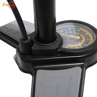 Pompe à pied haute pression Jinta Triangle en alliage d'aluminium antidérapante pour VTT, vélo de route et vélo électrique avec manomètre intégré