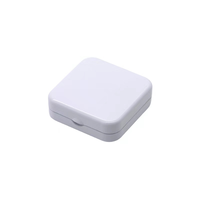 Mini petit conteneur de stockage portable personnalisé avec couvercle en métal gris argenté noir boîte rectangulaire à charnière en fer blanc conteneur