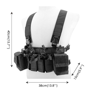 Nouveau Gilet Tactique Réglable en X avec Harnais et Pochettes pour Chargeurs 5.56/9mm pour Entraînement et Jeu CS en Extérieur - Product Image 2