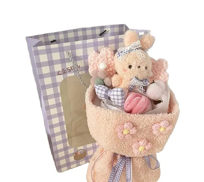 Festival gift flower bouquets doll bear bouquet doll bouquet cute plush birthday Valentine's Day gift for girlfriend