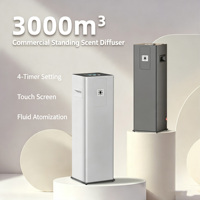 Diffuseur d'arômes sans eau en métal de luxe 700 ml, sur pied, avec contrôle tactile et minuterie, pour hôtels, commerces et usage domestique