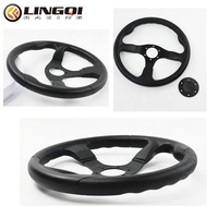Vente en gros durable 350mm Volant de voiture en cuir 14 pouces pour Go Kart Off Road Racing Karts Accessoires