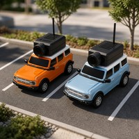 Voiture télécommandée rapide avec caméra HD WiFi 1:64, jouet pour enfants avec étui de transport, application photo/vidéo/VR, orange