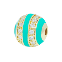 Fabrication de bijoux DIY en forme ronde, pièces, perles rondes, breloques, accessoires pour colliers et bracelets, vente en gros