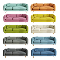 Canapé d'angle en tissu japonais 4 places en forme de L avec pouf pour appartement, salon, décoration, mobilier