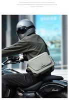 Sac bandoulière moto pour homme personnalisable en cuir imperméable, sac messager décontracté noir vintage, porte-documents pour tablette