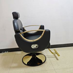 เก้าอี้ตัดผมปรับนอนได้สีดำพร้อมพนักพิงศีรษะเก้าอี้เสริมความงามสำหรับเฟอร์นิเจอร์สปา - Product Image 3