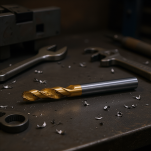 Broca helicoidal HSS-Co de 6.1 mm con revestimiento de TiN autocentrante para perforación de metal - Product Image 3