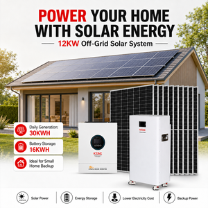 Sistema Solare Ibrido Off-Grid da 30KWH con <span class=keywords><strong>Inverter</strong></span> da 12KW, Batteria al Litio 51.2V 314Ah e <span class=keywords><strong>Pannelli</strong></span> <span class=keywords><strong>Solari</strong></span> <span class=keywords><strong>per</strong></span> Casa - Product Image 1