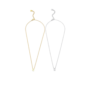 Collar Gargantilla de Acero Inoxidable con Letra C, Chapado en Oro y Plata, Joyería de Moda Unisex para Uso Diario, Cadena de Serpiente - Product Image 1