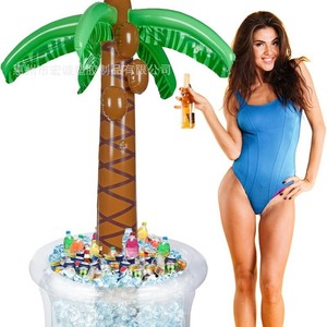 Inflatable Coconut Tree Ice Bucket 152Cm PVC Beverage Cooler Pool Party Drink Holder Emerald Green - Product Image 5