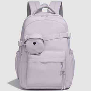 Vintage New Fashion Waterproof Backpack Outdoor Casual Sports Travel <b>Bag</b> Nylon <b>Patchwork</b> Color Block Student Bookbag Polyester - Product Image 6