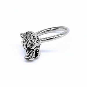 yunnique Wolf Head <b>Ring</b> <b>Titanium</b> Steel Animal Design Women's Fashion Jewelry Gift - Product Image 1