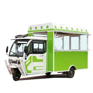 欧洲街头汽油移动冰淇淋三柱卡车汽油三轮车自行车食品车在马来西亚出售