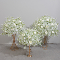 EG-FB-WH16 Witte Kunstbloemenbol Decoratieve Bloembol voor Kerkbruiloft Ornament Fotografische Achtergrond Feest Evenement