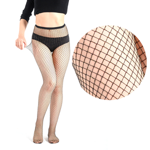 Diferente Pele Nua Cor V Corte Médio Trama Meias Carnaval Glitter Fishnet Meias Collants/Meias - Product Image 5