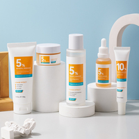 Limpiador Facial y Crema Facial de Marca Privada con Vitamina C, Aclarante y Blanqueadora, Antiacné, con Peróxido de Benzoilo, Cuidado de la Piel