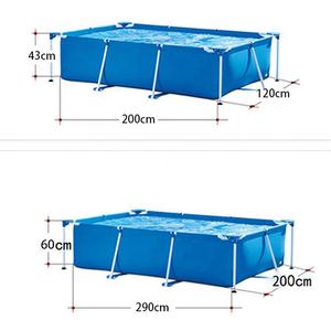 <span class=keywords><strong>Piscine</strong></span> <span class=keywords><strong>hors</strong></span> <span class=keywords><strong>sol</strong></span> <span class=keywords><strong>rectangulaire</strong></span> extérieure à cadre en acier métallique de taille familiale pour <span class=keywords><strong>piscine</strong></span> structurelle pour enfants - Product Image 3