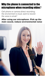 Microfono Cardioide Wireless Portatile per Reportage, Dedicato agli Utenti di Fotocamere SLR e Smartphone, per Interviste all'Aperto, in Metallo - Product Image 5