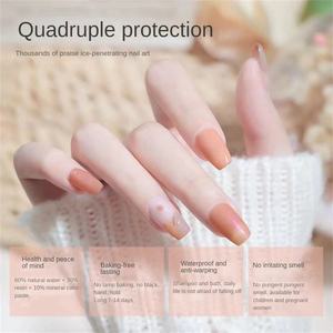 Transparente desnuda chicas barato <span class=keywords><strong>Flormar</strong></span> transpirable Natural holográfico no tóxico semipermanente gelatina brillo esmalte de uñas - Product Image 3