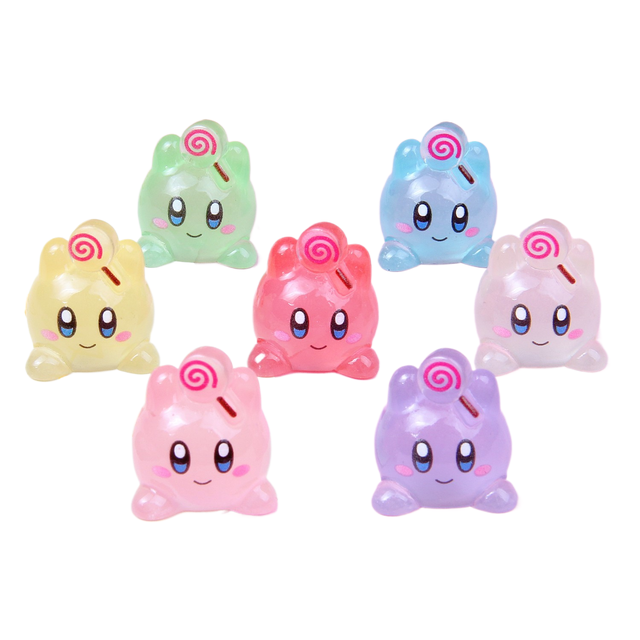 Miaobei Glow-in-the-dark Lollipop Bubble Star Cappy Resin Accessories Widget Beaded Diy Accessory Car Hanging Bracelet