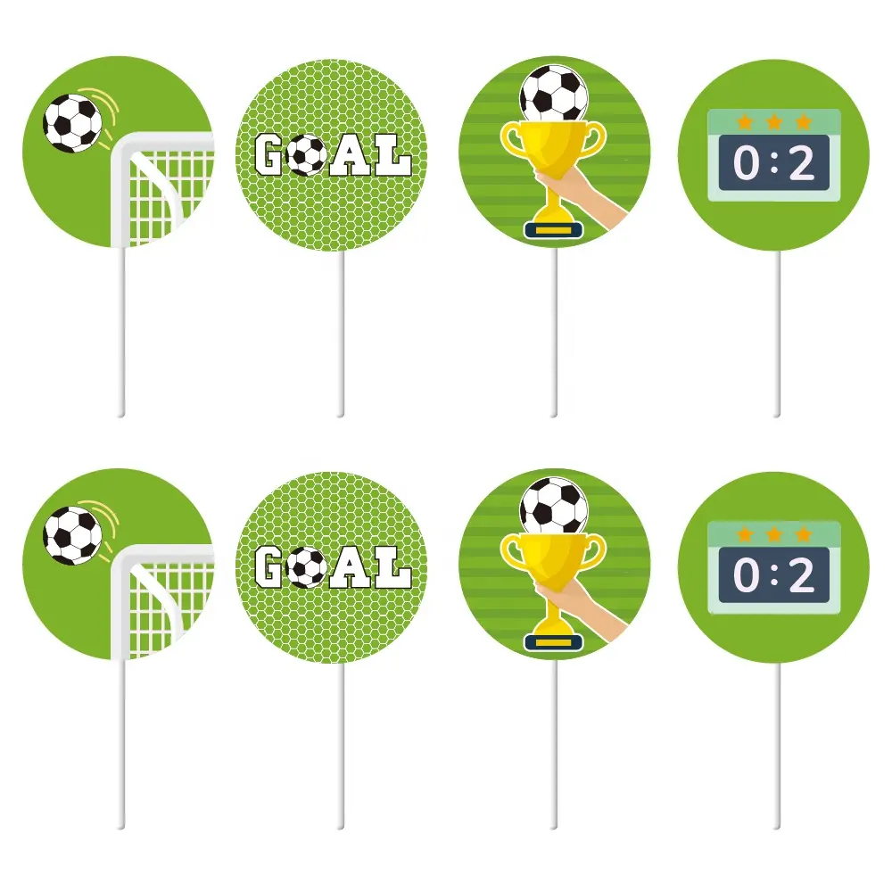 12er Pack Fußball Cupcake Toppers Fußball Schuh Champion Cup Cupcake Picks Sport Thema Geburtstags feier Kuchen Dekoration Zubehör