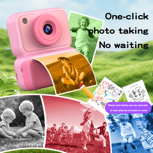 <span class=keywords><strong>Appareil</strong></span> <span class=keywords><strong>photo</strong></span> instantané pour enfants DLC 4800W avec double caméra, vidéo 1080P, impression couleur, flash intégré, écran respectueux des yeux, coque en silicone - Product Image 3