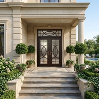Porte d'entrée moderne en acier, design français, coupe-feu, insonorisée, sécurisée, battante, pour extérieur, villa, appartement, salon