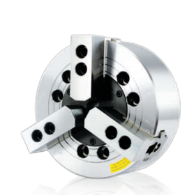 Mandrino di potenza a 3 griffe serie V <span class=keywords><strong>VA</strong></span> <span class=keywords><strong>Auto</strong></span> Strong senza foro passante per tornitura e lavorazione CNC - Product Image 2