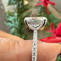 Bague de fiançailles en or massif 14k 18k avec diamant de laboratoire certifié IGI CVD HPHT pour femme, 2ct 3ct VVS, bijoux sur mesure