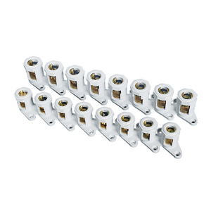 Bloques de terminales Yueqing de 8 posiciones T8 con contactos de latón, postes de terminal fijos ignífugos para cableado eléctrico - Product Image 1