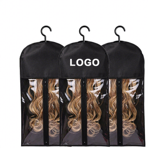 Bolsa de Almacenamiento para Pelucas con Logotipo Personalizado, Bolsa Protectora Contra el Polvo con Gancho Largo, Cierre de Plástico, Diseño Personalizado, Envío Rápido - Product Image 1