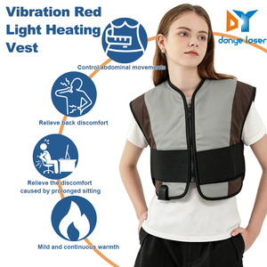 Gilet <span class=keywords><strong>de</strong></span> <span class=keywords><strong>massage</strong></span> chauffant par vibration avec lumière LED rouge pour soulager les douleurs dorsales et cervicales - Product Image 2