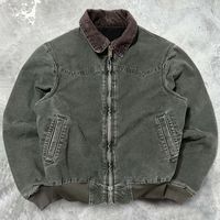 Blouson Bomber en Jean Personnalisé à Capuche Zippé pour Homme, Style Urbain Hiver avec Motif Lettres et Technique Délavée