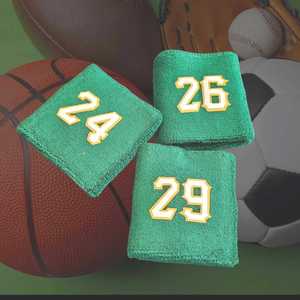 Muñequeras de algodón bordadas personalizadas para ciclismo, banda de soporte para la muñeca de rizo arcoíris, protege las muñecas al jugar tenis, hacer ejercicio en el gimnasio o trabajar. - Product Image 1