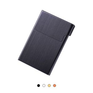 Porte-cartes de visite portable en alliage d'aluminium avec logo personnalisé et acier inoxydable, élégant et professionnel - Product Image 1
