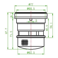 Compteur d'eau numérique, ISO4064 dn15, avec ligne de sortie de pulsation