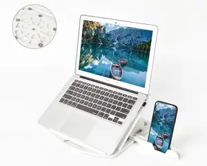 Ergonomic Laptops Elevator Foldable Plastic Desk Notebook Holder Foldable Laptop Stand