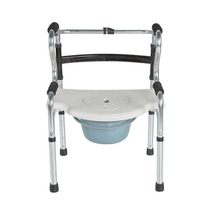 Guo Rong Medical Single Beam Flat Tube Interactive Walker With <b>Seat</b> Adjustable Height For Toilet And <b>Bathing</b> - Product Image 5